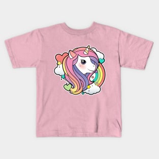 Magical Rainbow Unicorn Kids T-Shirt